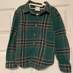 Jumping Jacks Green Plaid Button-Down Shirt
